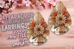 Cute Teardrop Design for Sublimation , Autumn Flower Product Image 1