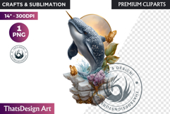 Beluga Watercolor Arctic Winter Animal Clipart Wildlife PNG Product Image 1