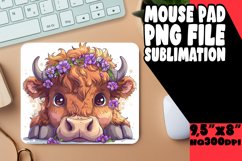 Farm Animal Mouse Pad Peekaboo Cow Design Product Image 1