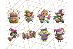 Colorful Halloween Clipart PNG, Cute Kids &amp; Candy Clip Art Product Image 8