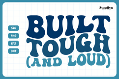 Funny Boy Toddler T-shirt Quotes SVG | Built Tough And Loud Product Image 3