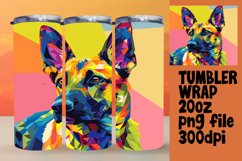Expressive Colorful Dog Wrap 20oz Sublimation Product Image 1