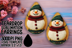 Cute Teardrop Design for DIY Earrings , Snowman Product Image 1