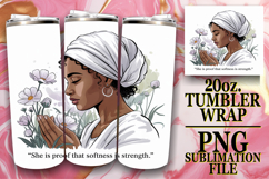 Blissful Reflections 20oz tumbler wrap, Praying Woman Product Image 1
