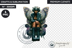 Steampunk Rococo Fairy Clipart, fantasy Fae Graphic Product Image 1
