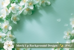 Floral Mockup Background, Flowers Flat Lay Background Design Product Image 1