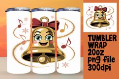 Sublimation Tumbler Template 20oz , Cute Christmas Product Image 1