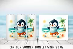 Summer cartoon Tumbler Wrap|PNG, 20 oz. Product Image 5