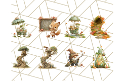 60 Acorn Village Clipart PNG, Fall Animal Png Product Image 4