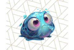 Slime Monster Clipart, Colorful Goo Graphics Png Product Image 4