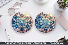 Christmas Car Coaster Sublimation| Christmas Coaster PNG Product Image 1