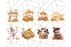 Creepy Carnival Halloween Clipart PNG with Hayride Art Product Image 8