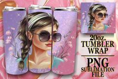 Inspiring sunsets 20oz tumbler wrap, Woman Product Image 1