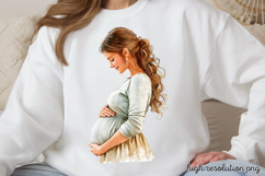 Mothers Day Pregnant Sublimation PNG Product Image 1