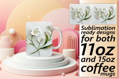 3D Petal Magic: Mug Wrap Sublimation Product Image 1