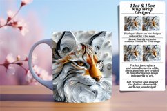 Kitty Kaleidoscope: Sublimation Cat Lover Mug - 3D Design Product Image 1