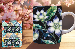 Whimsical 15oz Mug Wrap Png Artwork , Flowers Product Image 1