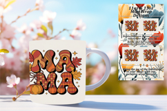 Stylish 11oz Mug Wrap Png Design , Mama Product Image 1
