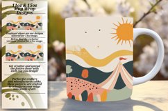 Simple Boho Mug Wrap - Modern Design 11oz 15oz Product Image 1
