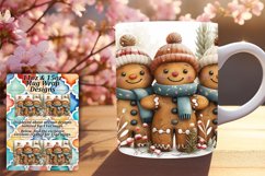 Festive Gingerbread Wrap 11oz/15oz Mug Sublimation Product Image 1