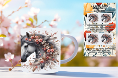 Creative 11oz Mug Wrap Png Artwork , Horse Product Image 1