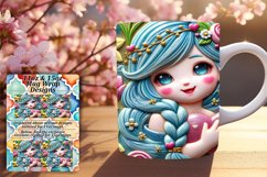 ELEGANT 11oz Mug Wrap PNG Design , 3D Cupid Product Image 1