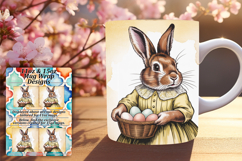 EYE-CATCHING 11oz Mug Wrap PNG , Easter Bunny Product Image 1