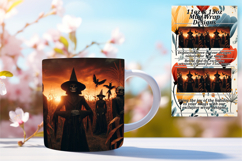 Trendy 15oz Mug Wrap Png Template , Horror Halloween Product Image 1