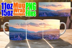 Sublimation Mug Wrap - Spring Beauty Landscape Product Image 1