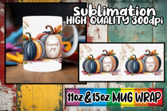 Inspiring journeys 11oz 15oz mug wrap, Pumpkin Watercolor Product Image 1