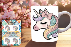 Radiant 15oz Mug Wrap Png Template , Unicorn Product Image 1