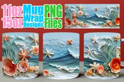 Summer Seabreeze 3D Mug Wrap - Oceanic Elegance Product Image 1