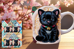 Enchanting 15oz Mug Wrap Png Template , Holiday Pets Product Image 1