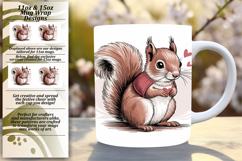 Delightful 15oz Mug Wrap Png Template , Valenines Animals Product Image 1