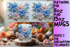 Dreamy Vibrant Springtime 3D Petal Sublimation 11oz 15oz Product Image 1