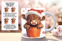 Elegant 15oz Mug Wrap Png Design , Christmas Product Image 1