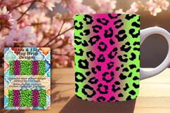 Abstract Leopard Print Mug Wrap - Gradient 11oz 15oz Product Image 1