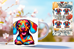 Gift 15oz Mug Wrap Png Design , Dog Product Image 1