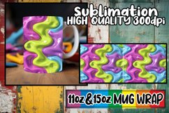 Abstract Inflated Visions: Vibrant Mug Art 11oz/15oz Product Image 1
