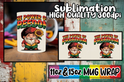 Magical mornings 11oz 15oz sublimation wrap, Juneteenth Product Image 1