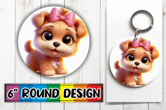 Joyful Sublimation Circle Designs, 3D Dog Product Image 1