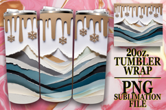 Inspiring sunsets 20oz tumbler wrap, Winter Product Image 1