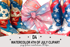 Watercolor 4th Of July Clipart png Watercolor png Product Image 1