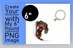 Dog Lover's Circle Playful Watercolor Keychain PNG Product Image 1