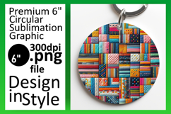 Dynamic Round Design Car Coaster PNG , Patchwork Product Image 1