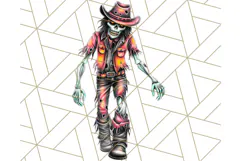 Bold Zombie Clipart PNG, Creepy Halloween Clip Art Product Image 4