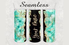 Emerald Green Flowers Agate 20oz sublimation design tymbler Product Image 1