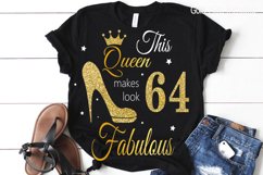 64th birthday svg, Queen Birthday 64th Svg, 64th Birthday sv Product Image 4