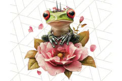 Floral Punk Frogs PNG - Neon Reble Grunge Amphibians Clipart Product Image 4