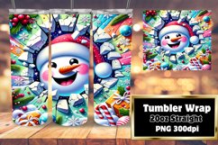 3D Cartoon Xmas Wall Break Tumbler PNG Product Image 1